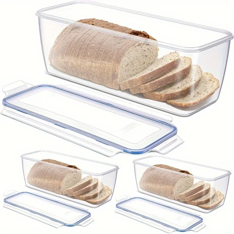 Food Storage With Dividers - صندوق تخزين الخبز البلاستيكي، حاوية تخزين