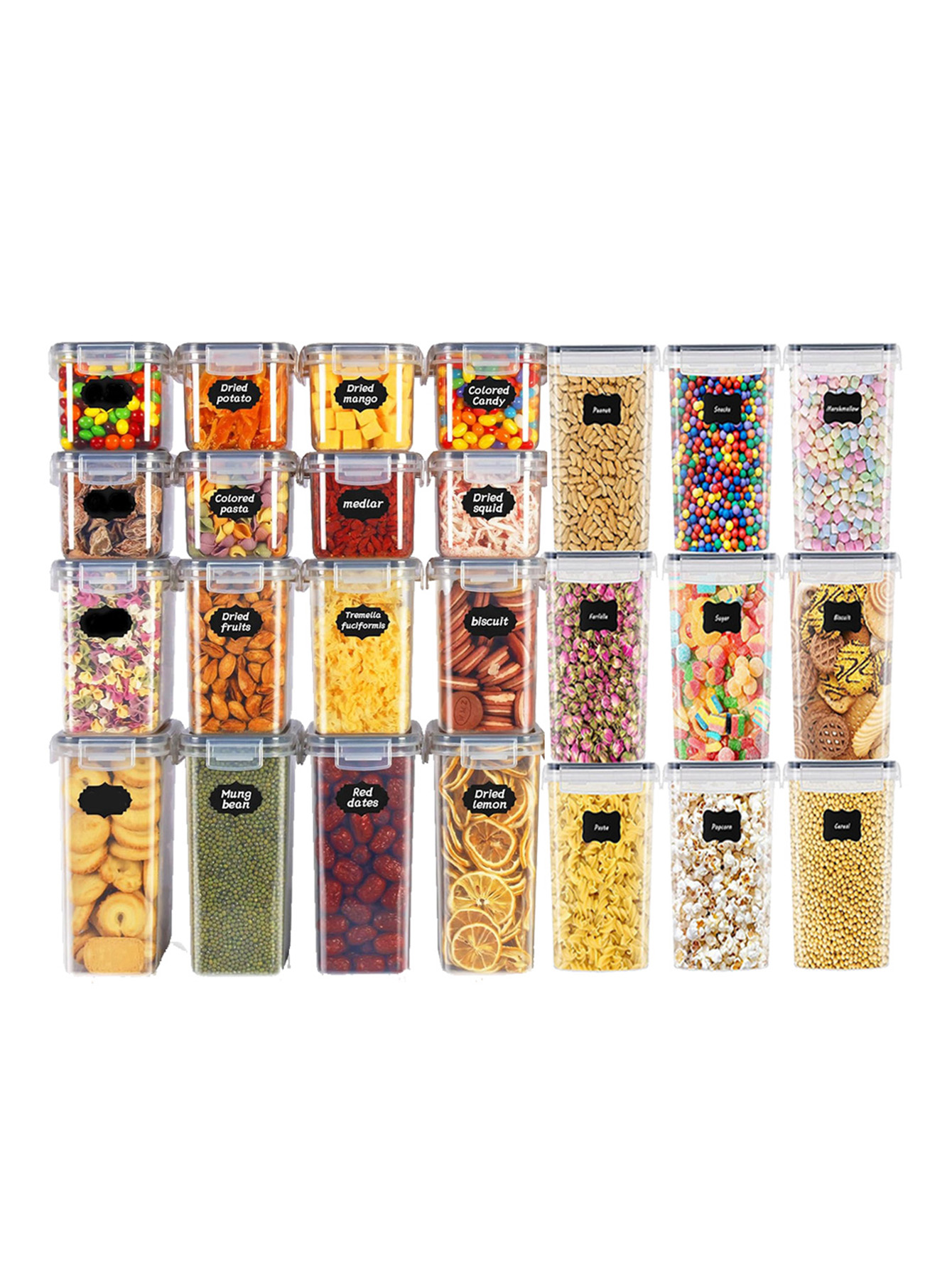 48 قطعة، حاويات تخزين طعام محك - مراجعة Food Storage Labels وسعره